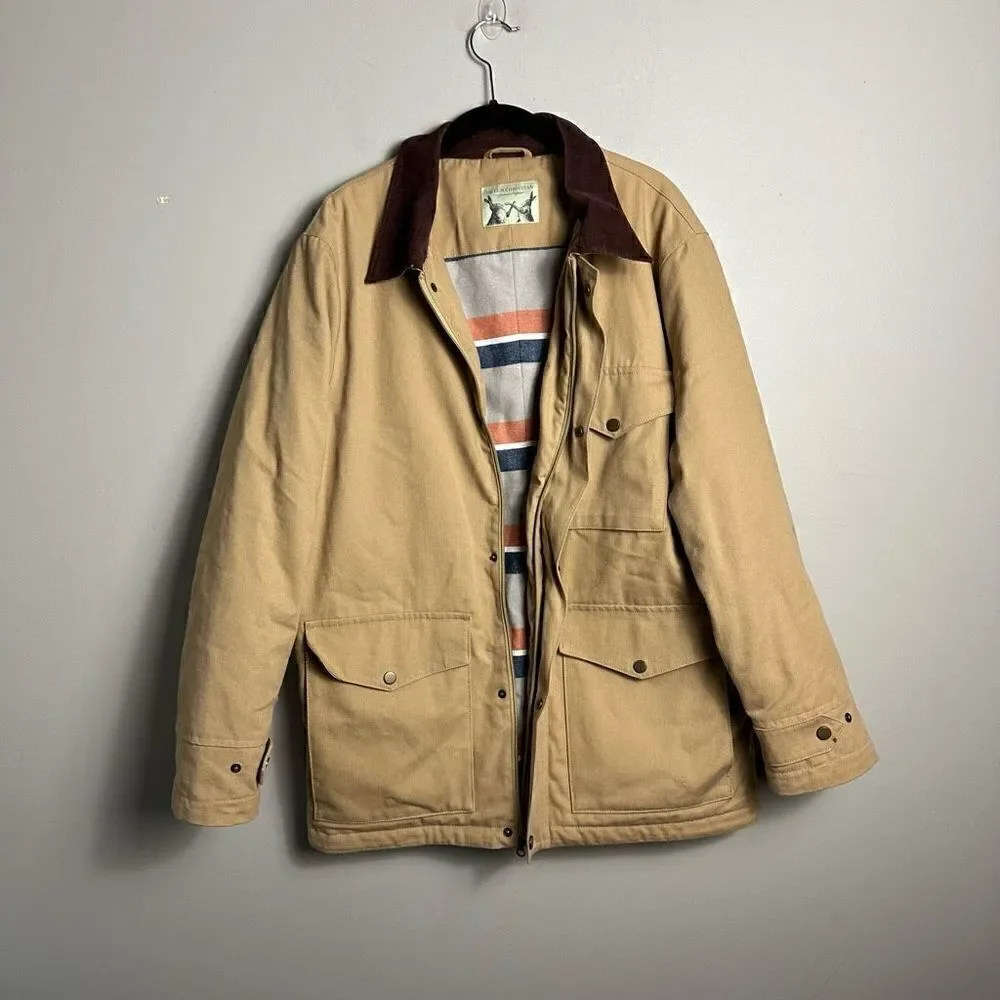 Peter Christian tan cotton canvas barn coat 42